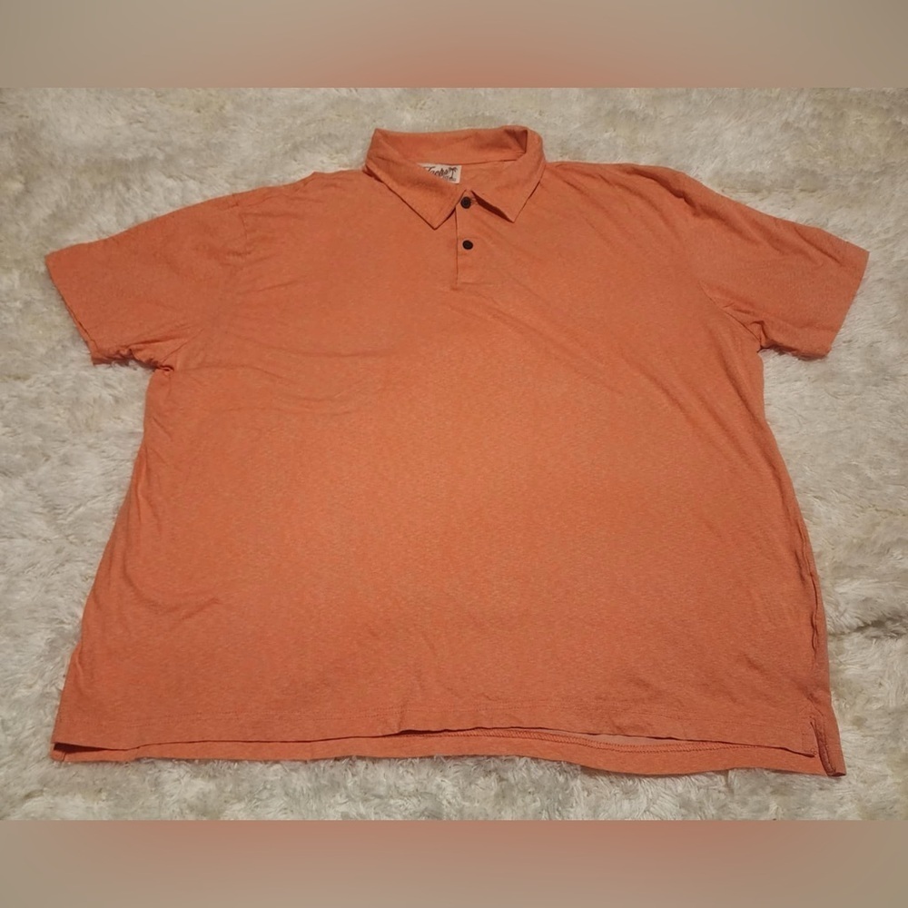 Jachs Men’s Size 2XL Coral Orange Pima Cotton Golf Polo EUC